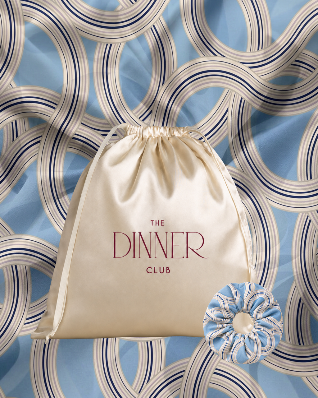 Marea Blue gift pouch and matching scrunchie