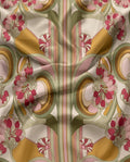Sienna Natural print in motion — Art Nouveau pattern in tan and cream