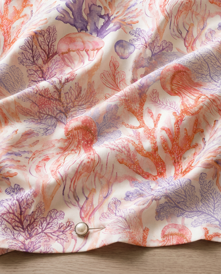 Coral Breeze tablecloth lifestyle
