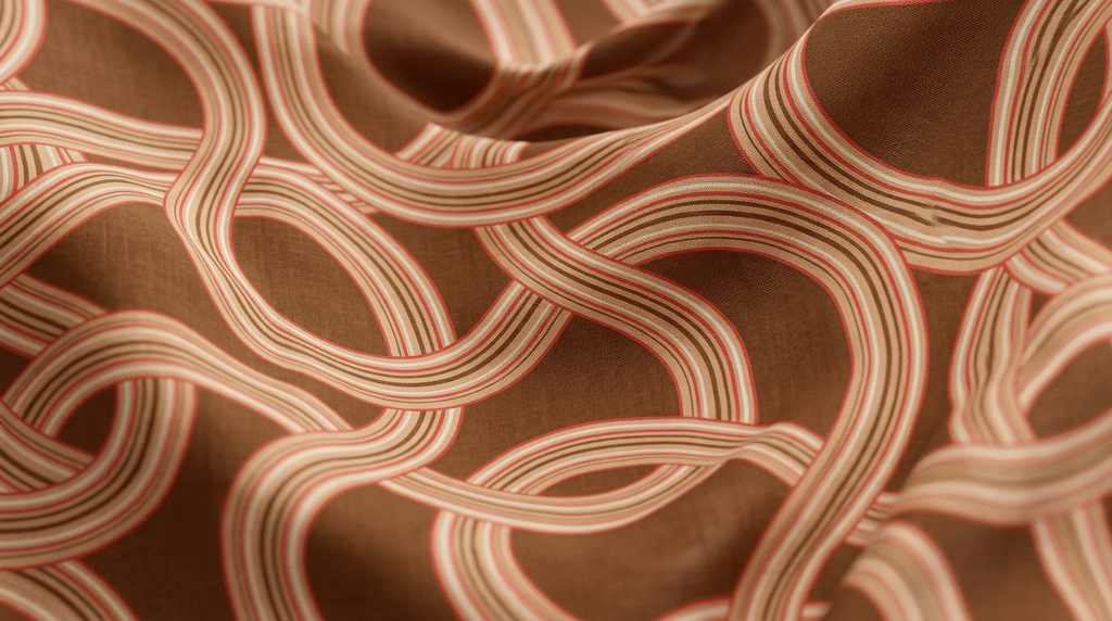 Marea Tablecloth - Camel Brown print in motion